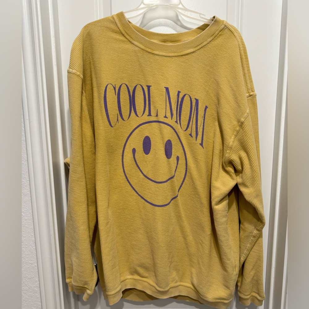 Cool Mom oversized ribbed crewneck- XL